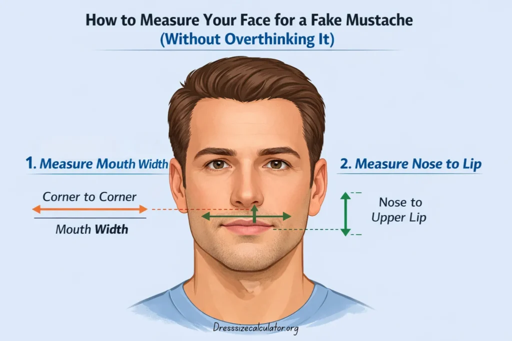 Fake Mustache Measurements