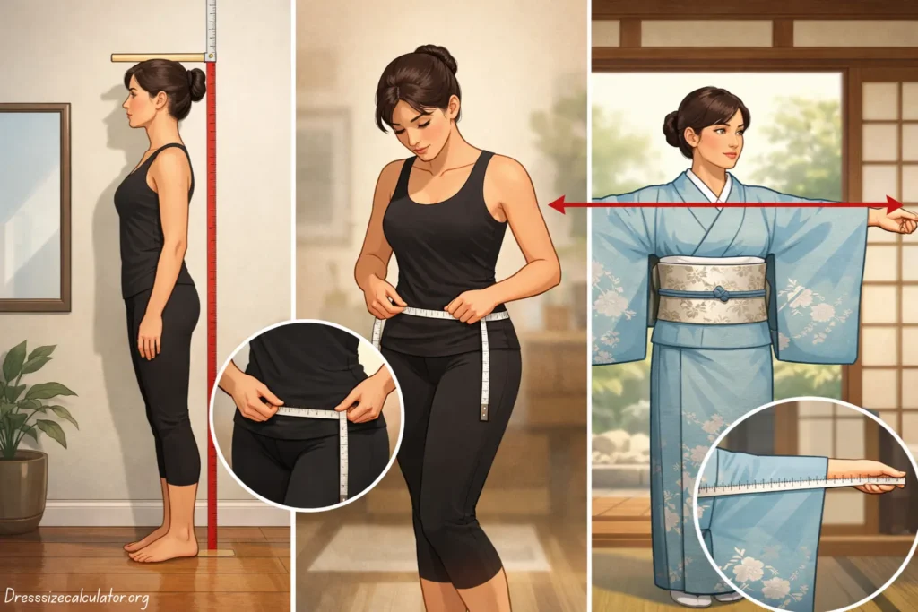Measuring For Kimono Size